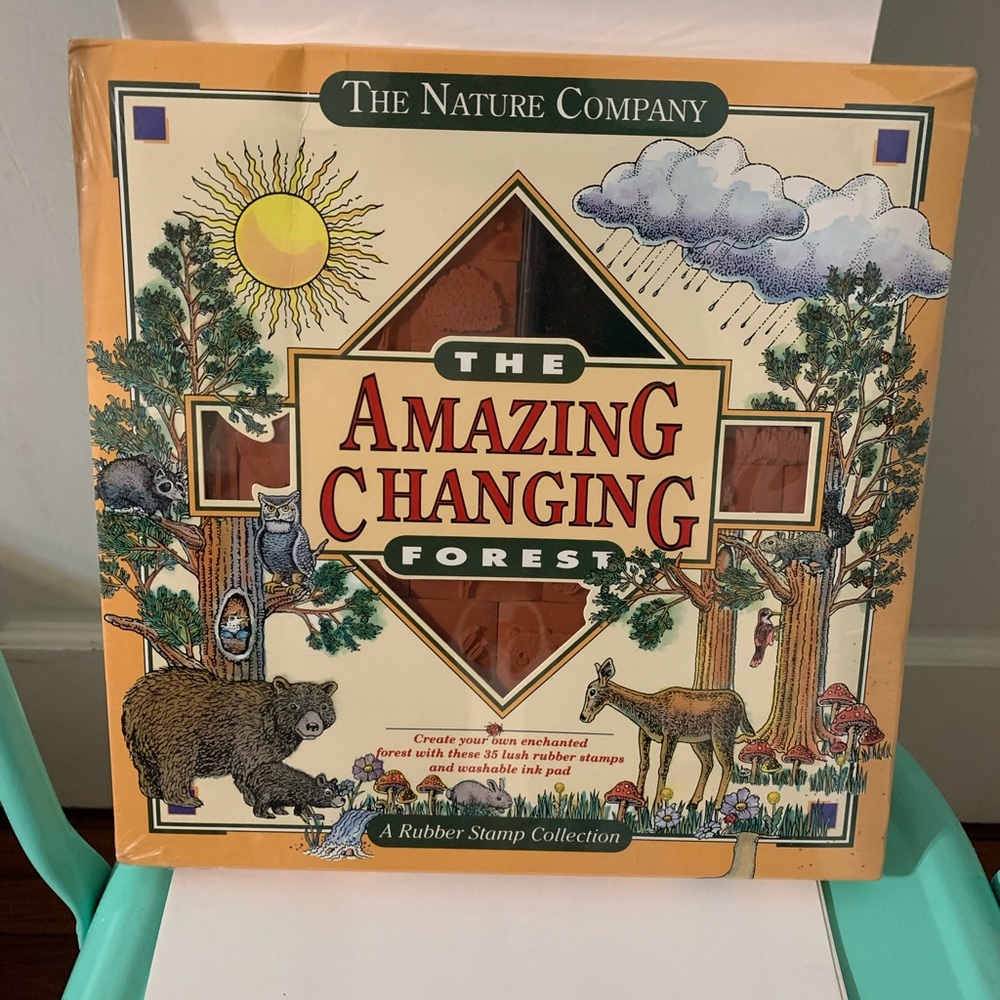Vintage 1992 New Sealed Rubber Stampede The Amazing Changing Forest Stamp Set
